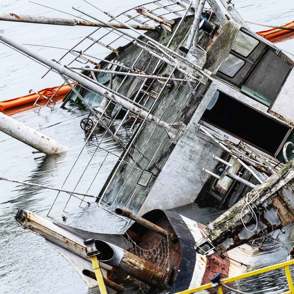 Navio oceanográfico Prof.W.Besnard depois da tragédia.